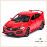 Macheta Honda Civic Type R rosu Welly 1:32 replica metal usi capota si portbagaj deschise cu resort