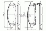 Set placute frana,frana disc MITSUBISHI L 200 (KB, KA) (2004 - 2016) BOSCH 0 986 494 268