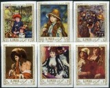 Ajman 1967 - Picturi, arta, Renoir, Terbrugghen, serie nedantelata neuzata