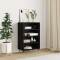 Gossi dulap inalt, negru, 57x35x90 cm, lemn compozit
