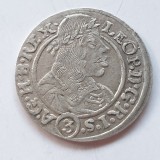 Austria 3 kreuzer 1665 SH argin Leopold l