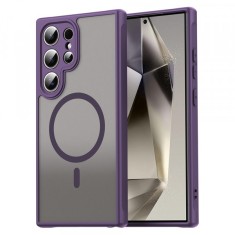 Husa MagSafe pentru Samsung Galaxy S24 Ultra S928, Techsuit, HaloFrost II, Mov