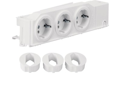 Modul 3 prize schuko tablouri multimedia Hager VZ00AS foto
