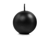 Lumanare Sfera, negru, 6 cm, Partydeco