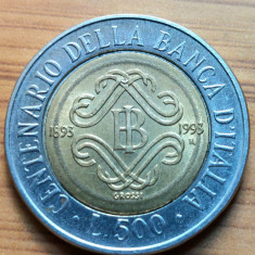 Moneda Italia 500 lire 1993