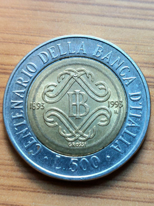 Moneda Italia 500 lire 1993