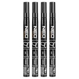 Set 4 markere permanente pentru constructii NEO TOOLS, negre, rezistente la apa