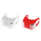 Set 2 lumini LED pentru bicicleta din silicon, fata si spate, alb si rosu, prindere rapida