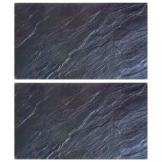 Placi de tocat 2 buc., sticla securizata, model piatra naturala foto