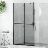 Cumpara ieftin Perete de duș Walk-in Negru și transparent &icirc;nchis 110 x 190 cm