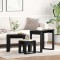 vidaXL Masa de cuibărit 3 pcs Stejar negru 61 x 28 x 47 cm 862677