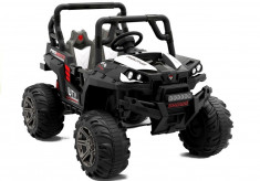 Masinuta electrica UTV Racing 4x4, negru cu alb foto