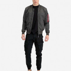 Alpha Industries geacă bomber cu două fețe MA-1 LW AOP Rainbow bărbați, culoarea gri, de tranziție 106109.136-grey