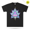 Tricou Barbati Fluorescent Masonic Eye Neon Bumbac, Straluceste in Intuneric, Marimi S-XL