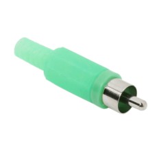 Mufa RCA tata executie din plastic verde