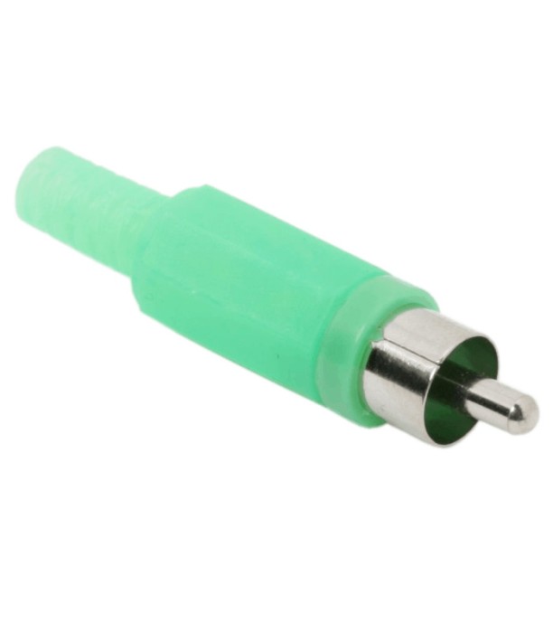 Mufa RCA tata executie din plastic verde