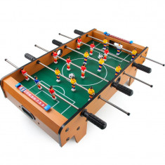 Masa de Fotbal cu Teren si 18 Jucatori Flippy, 6 Manere, cu Tablou pentru Scor, din Metal, Lemn si ABS, 69 x 36.5 x 23 cm, cu Picioruse, pentru copii/