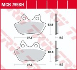 Cumpara ieftin Set placute frana spate TRW MCB799SH - Harley Davidson Fat Boy - Road King - Softail Custom 1450-1584-1600-1800cc