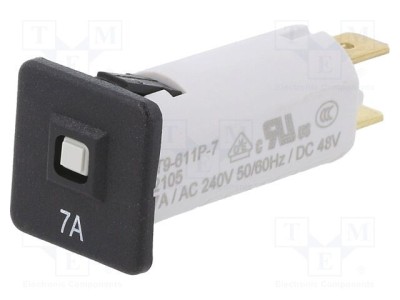 &amp;Icirc;ntrerupător de supracurent SCHURTER 240VAC 48VDC 7A SPST Poli: 1 MCB foto