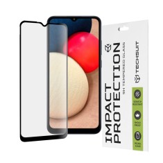 Folie pentru Samsung Galaxy A02s / A03 / A03s / A03 Core / A04e - Techsuit 111D Full Cover / Full Glue Glass - Black foto