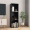 vidaXL Bibliotecă/Comodă TV, negru, 36 x 30 x 114 cm, PAL 800136