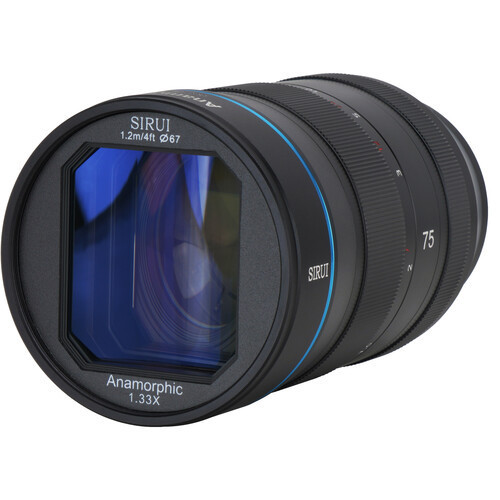 Obiectiv Sirui 75mm F/1.8 Anamorphic 1.33x pentru FujiFilm FX-Mount