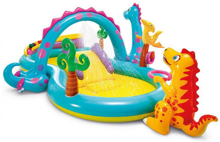 Piscină Intex 57135, centru de joacă Dinoland, gonflabilă, 3,02x2,29x1,12 m