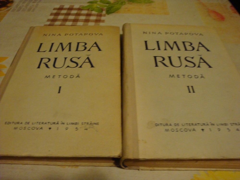 Nina Potapova - Limba rusa - metoda I si II - 1954 | arhiva Okazii.ro