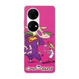 Husa compatibila cu Huawei P40 model Cow and Chicken Super Cow, Silicon, TPU, Viceversa, Transparent, Carcasa