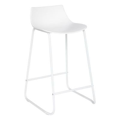 Scaun bar Atmosphera Otac, 47x49x83 cm, polipropilena si metal, alb Household NewTrend foto
