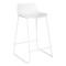 Scaun bar Atmosphera Otac, 47x49x83 cm, polipropilena si metal, alb