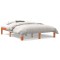 Gossi cadru pat fara saltea, maro ceruit, 135x190 cm, lemn masiv pin