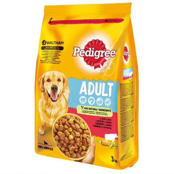 Pedigree Adult carne de vită și legume 3 kg