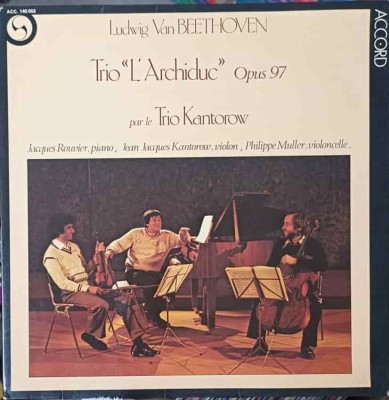 Disc vinil, LP. Trio L&amp;#039;Archiduc Opus 97-Trio Kantorow, Beethoven-240554 foto