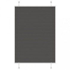 vidaXL Jaluzea plisată negru 85x100cm Lățime țesătură 84,4 cm poliester 4015123
