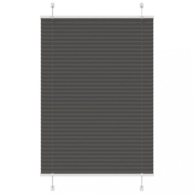 vidaXL Jaluzea plisată negru 90x100cm Lățime țesătură 89,4 cm poliester foto