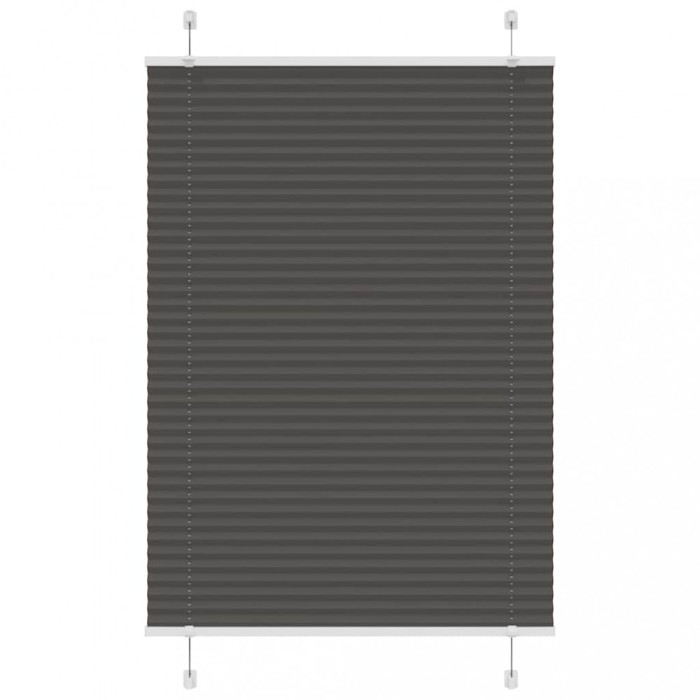 vidaXL Jaluzea plisată negru 90x100cm Lățime țesătură 89,4 cm poliester