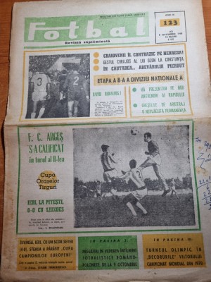fotbal 3 octombrie1968-fc arges s-a calificat in cupa oraselor targuri,UTA foto
