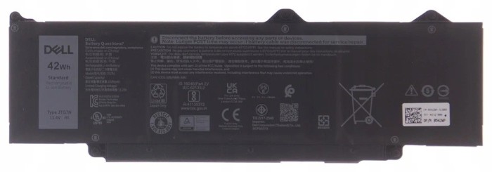Baterie Laptop 2-in-1, Dell, Latitude 5340, JTG7N, 07RDGP, 11,4V, 3500mAh, 42Wh