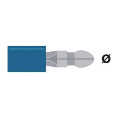 Papuc FAST ON PLUG 5 mm cablu 1.5-2.5 mm Albastru AF2505HA VALUELINE