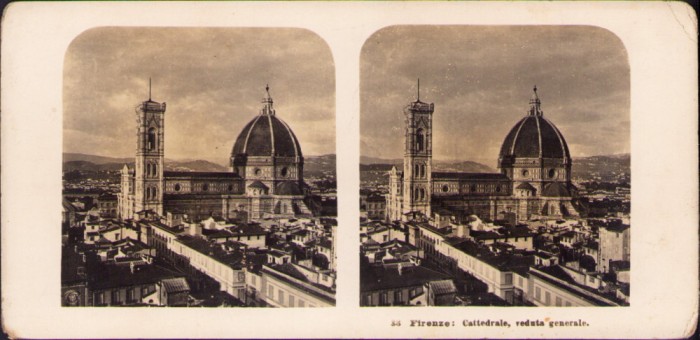 ST17N Firenze, Cattedrale, veduta generale, stereoscopic photo