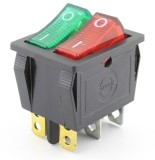 Intrerupator dublu, ON-OFF, 15A, 250V, cu bec, 2 pozitii - 120604