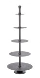 Platou supraetajat metal negru Ridhi 61x159 cm