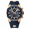 Ceas Barbatesc Reward Vip 83016 Sport Elegant, Quartz, Otel Inoxidabil, Albastru/Auriu, Data, Zi, 24h, Curea Otel