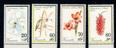 Vanuatu 1991 - Flori, orhidee, supratipar, serie neuzata foto