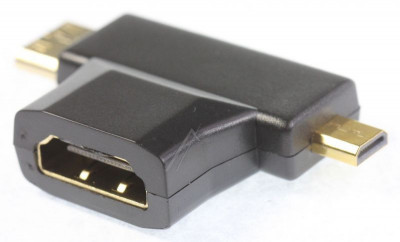 ADAPTOR HDMI-A MAMA&amp;gt; HDMI-C + HDMI-D TATA 65446 DELOCK foto