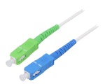 Patch Cord Fibră OS2 SC/APC-SC/UPC 25m Alb