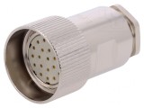 Conector M23 Mamă 21 PIN Lipire Pe Cablu Drept 7,5A