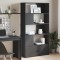 Gossi biblioteca, negru, 100x36x189 cm, lemn prelucrat