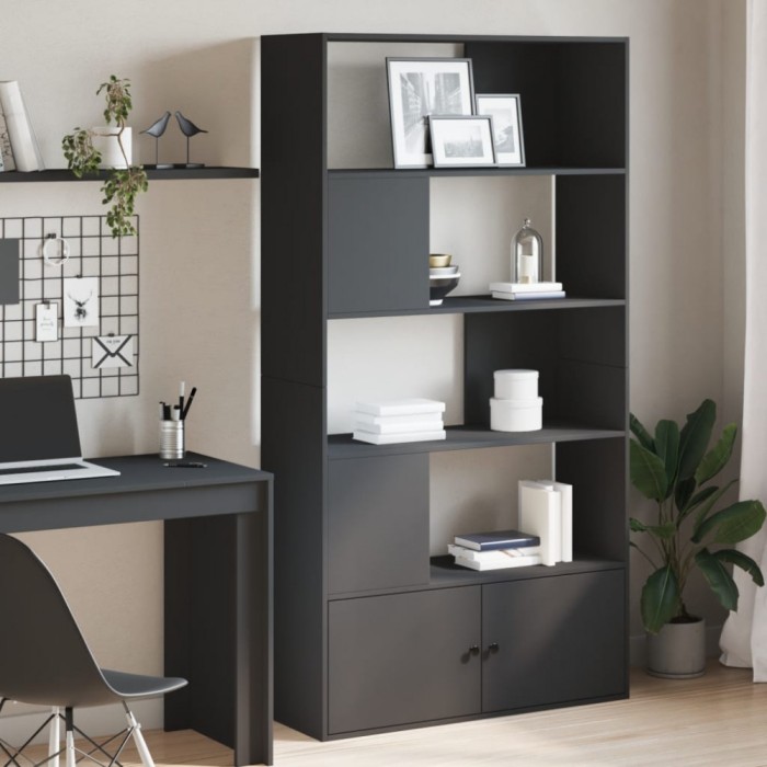 vidaXL Bibliotecă, negru, 100x36x189 cm, lemn prelucrat 3295325